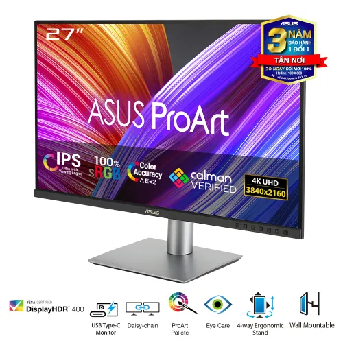 Màn hình đồ họa ASUS ProArt PA279CRV | 27 inch | 4K | IPS | 60Hz | 5ms